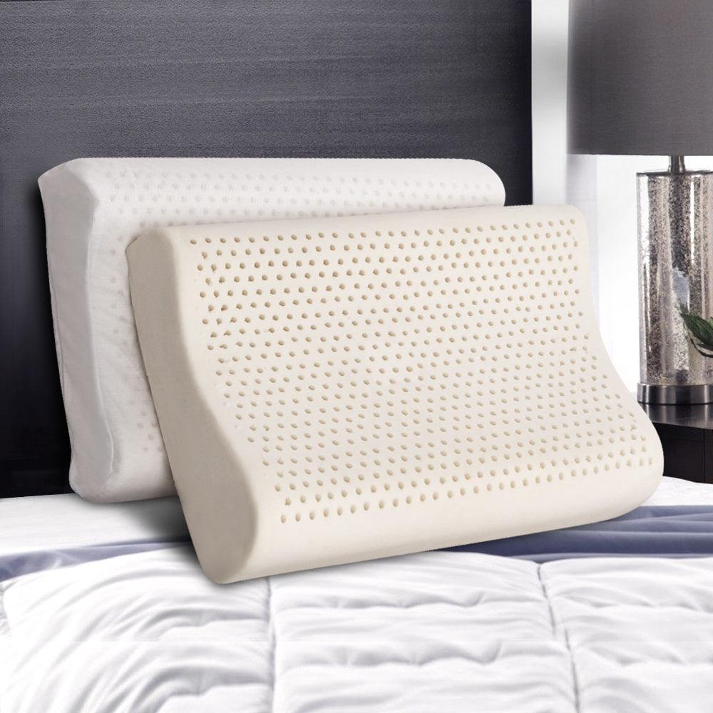 Giselle Bedding Natural Latex Pillow 2-Zone Twin Pack - Harrogates