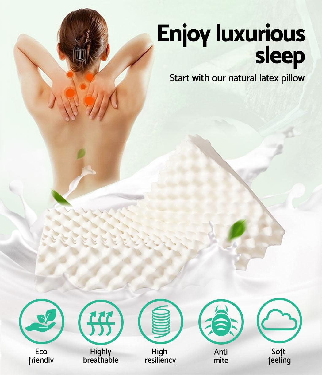 Giselle Bedding Natural Latex Pillow Twin Pack - Harrogates