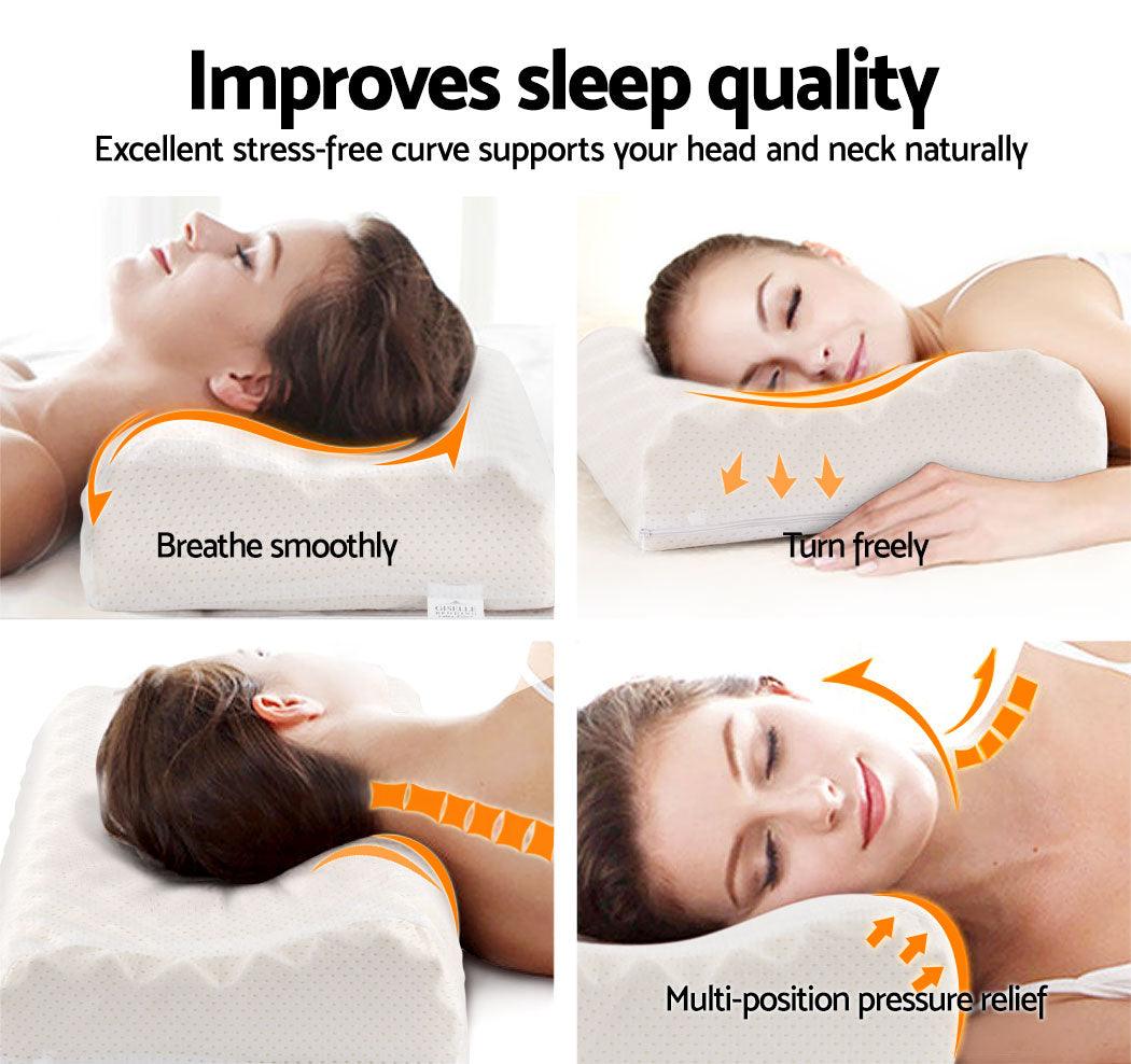 Giselle Bedding Natural Latex Pillow Twin Pack - Harrogates