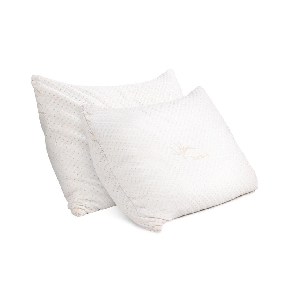 Giselle Bedding Memory Foam Pillow Bamboo Cover Twin Pack - Harrogates