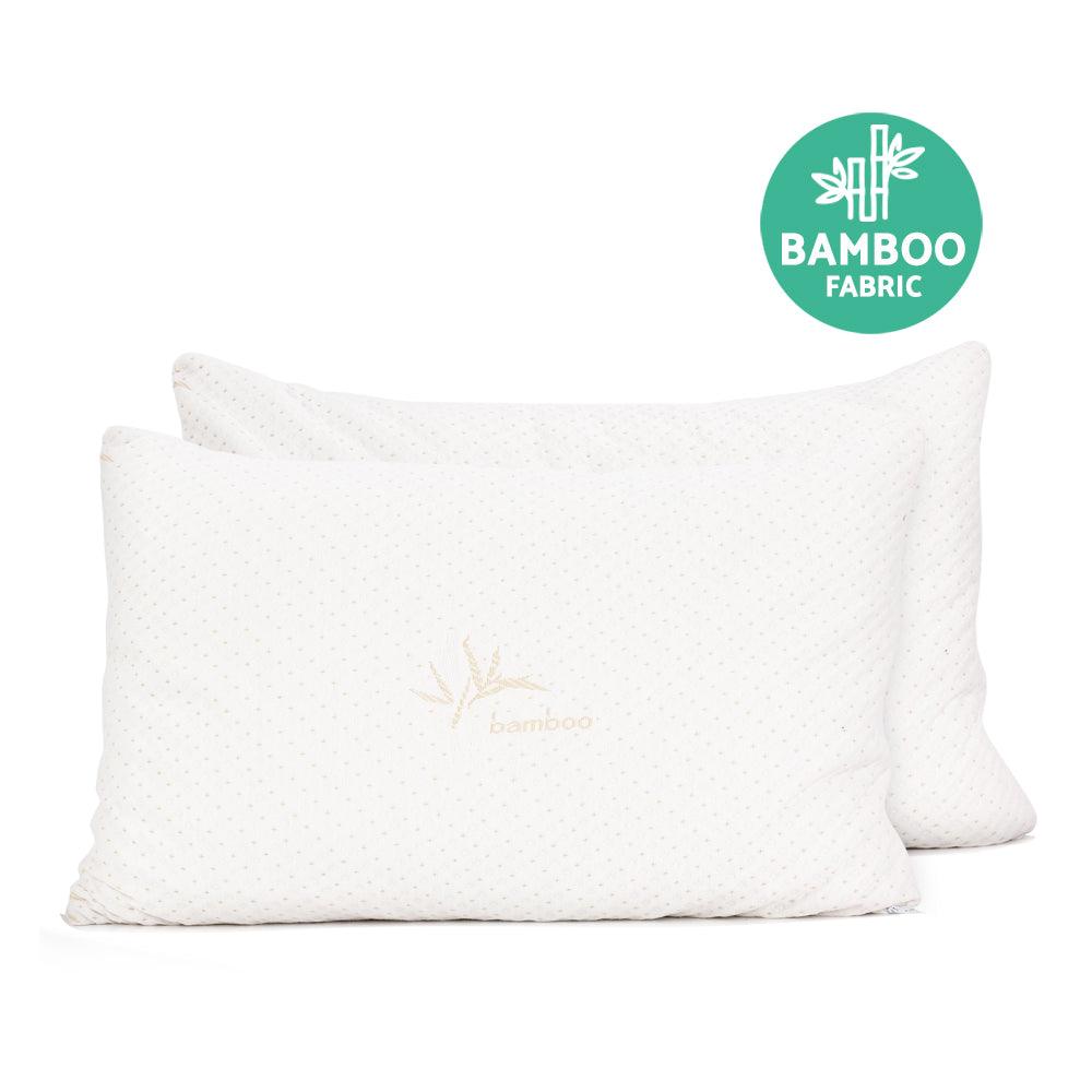 Giselle Bedding Memory Foam Pillow Bamboo Cover Twin Pack - Harrogates