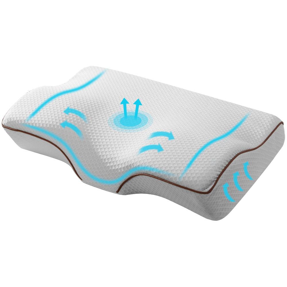 Giselle Bedding Memory Foam Contour Pillow Grey - Harrogates