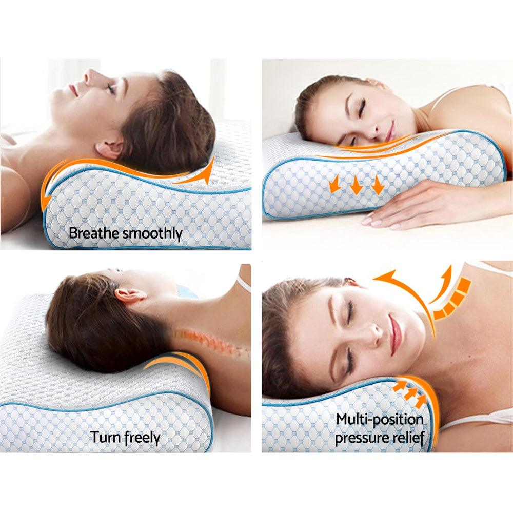 Giselle Bedding Memory Foam Contour Pillow Cool Gel - Harrogates