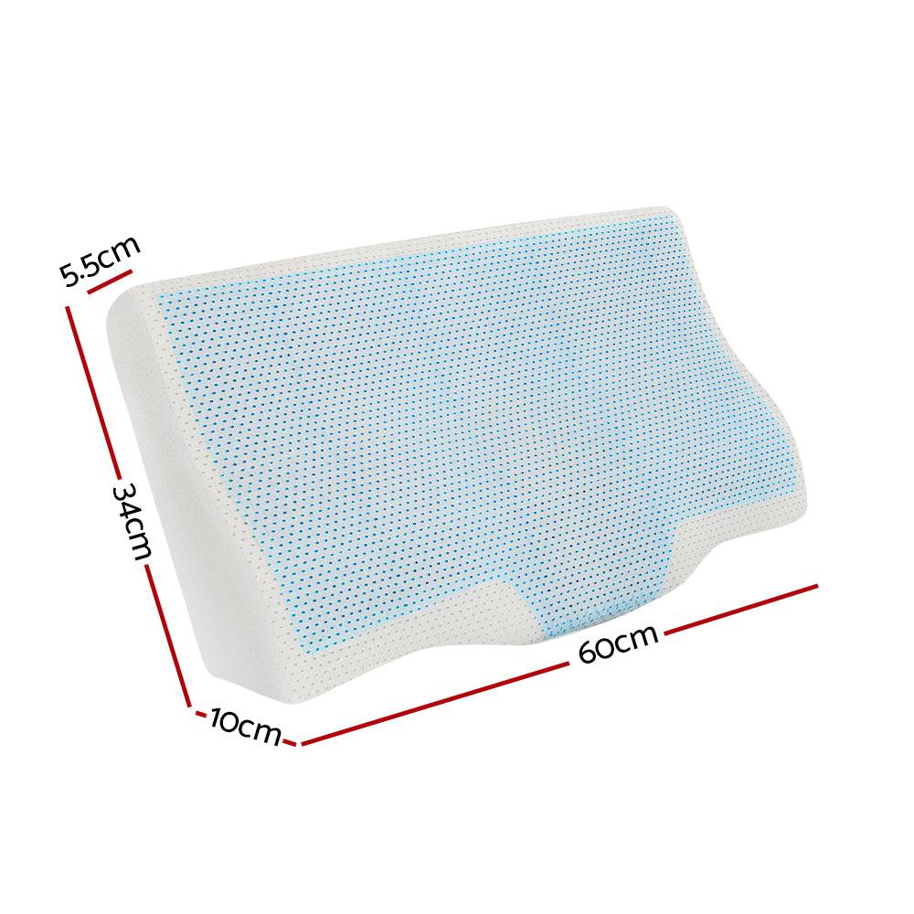 Giselle Bedding Memory Foam Contour Pillow Cool Gel Bamboo Cover - Harrogates