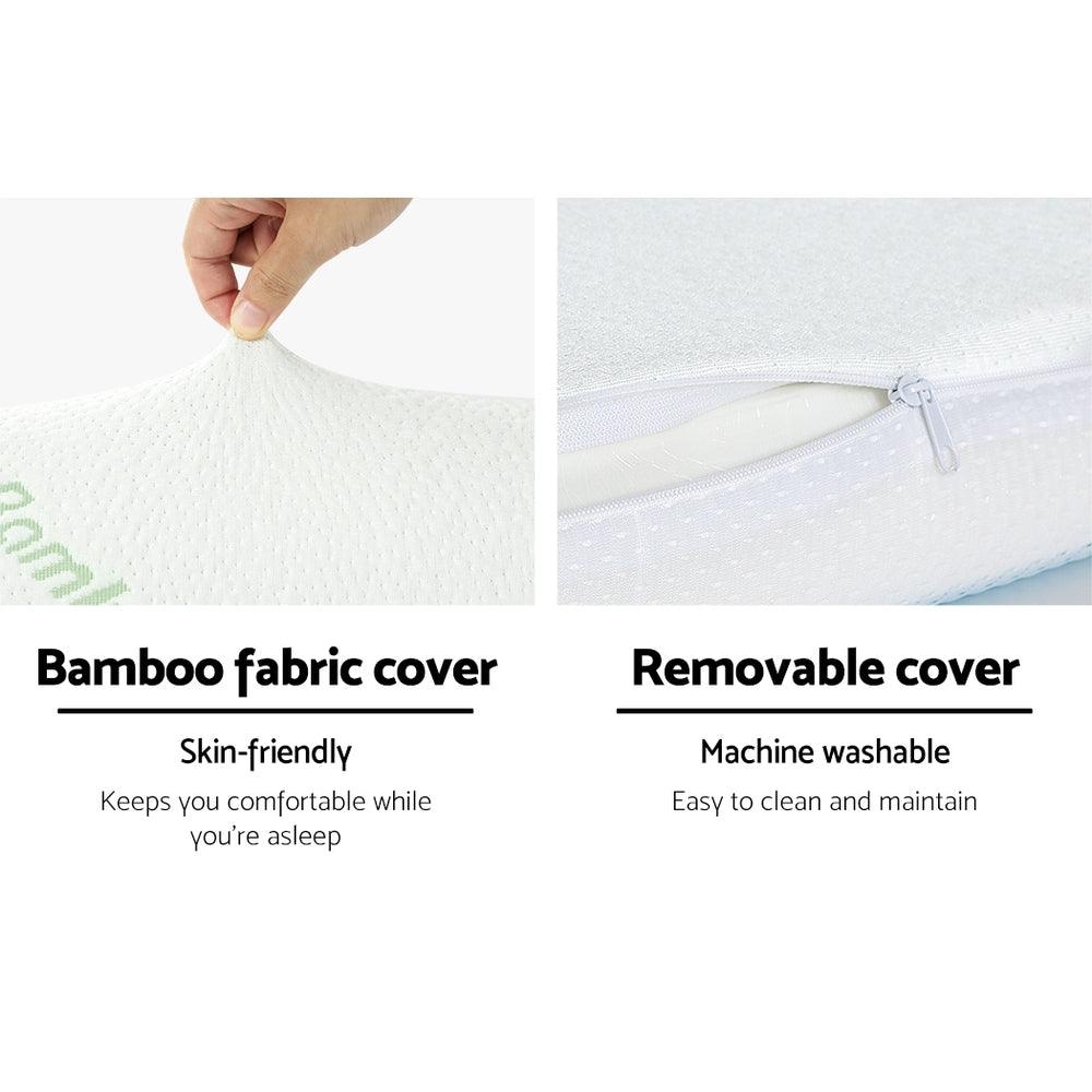 Giselle Bedding Memory Foam Contour Pillow Cool Gel Bamboo Cover - Harrogates