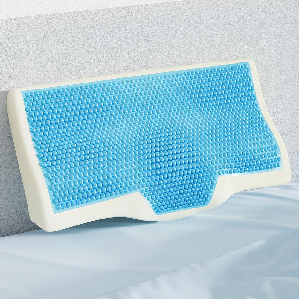 Giselle Bedding Memory Foam Contour Pillow Cool Gel Bamboo Cover - Harrogates