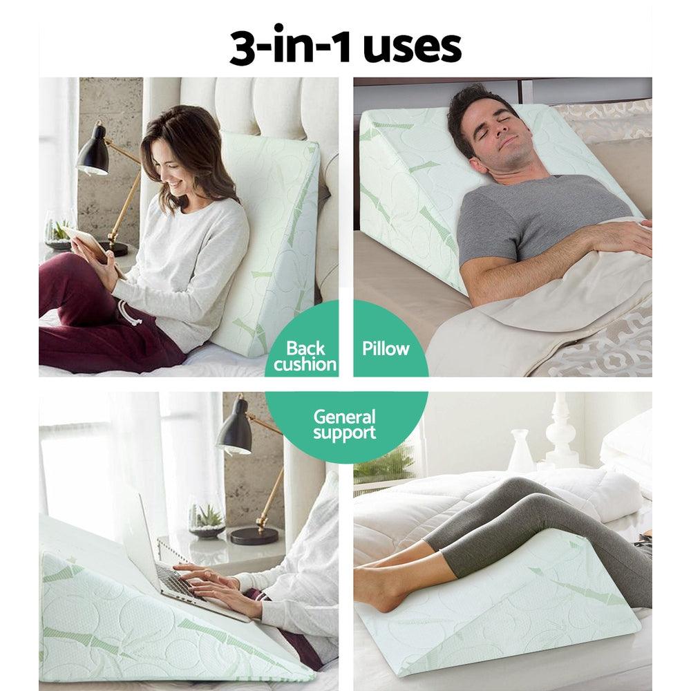 Giselle Bedding Wedge Pillow Bamboo Cover Twin Pack - Harrogates