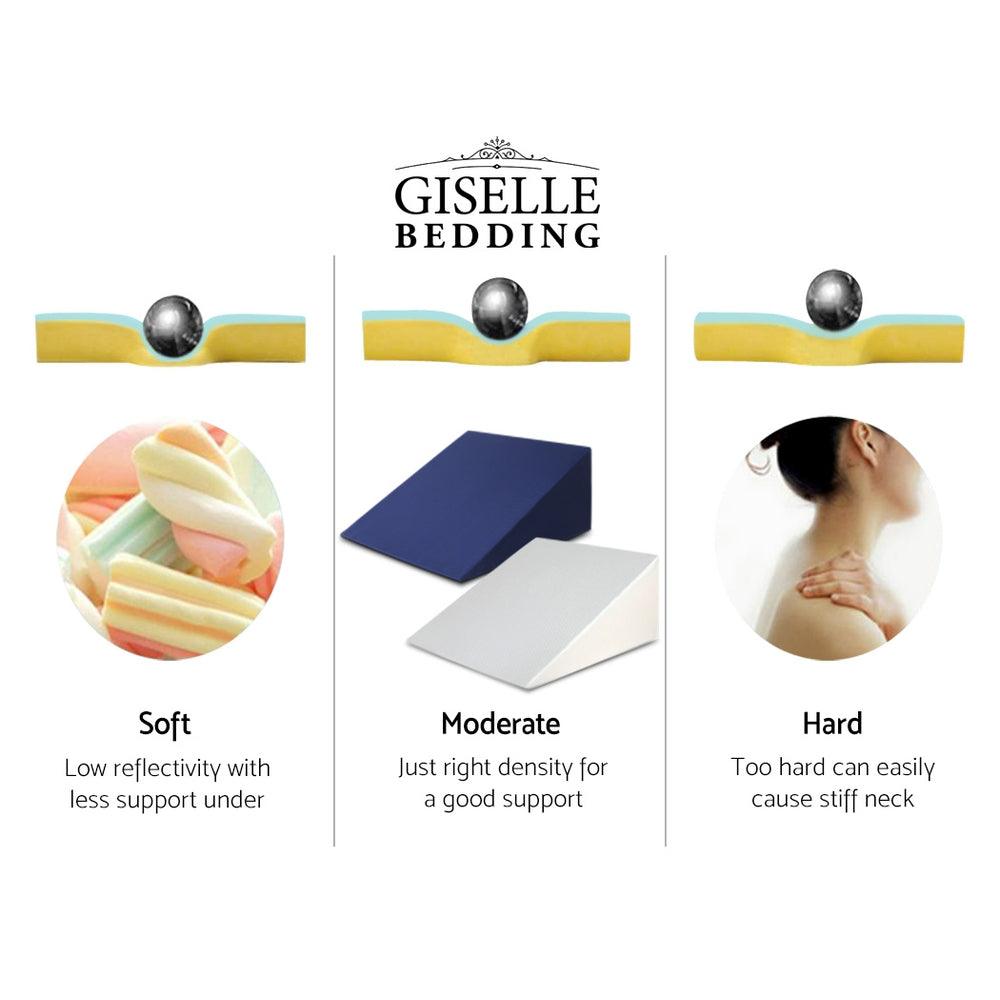 Giselle Bedding Wedge Pillow White & Blue - Harrogates