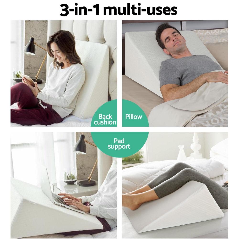 Giselle Bedding Wedge Pillow White Twin Pack - Harrogates