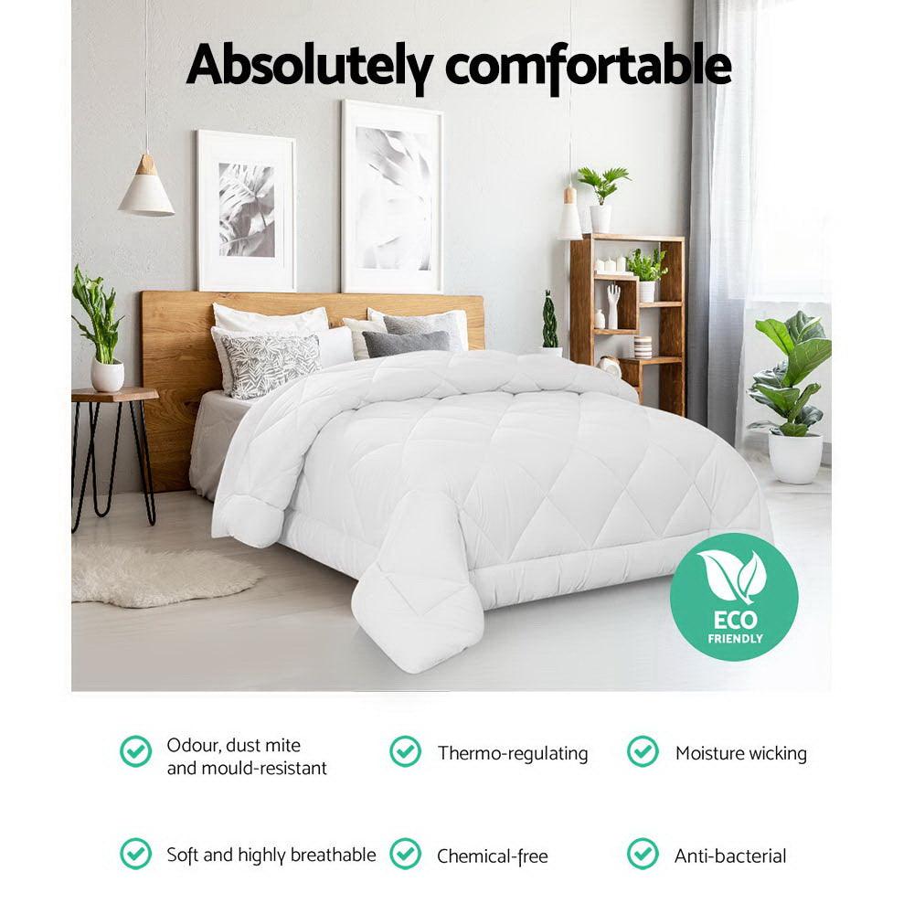 Giselle Bedding 400GSM Microfibre Bamboo Quilt Super King - Harrogates