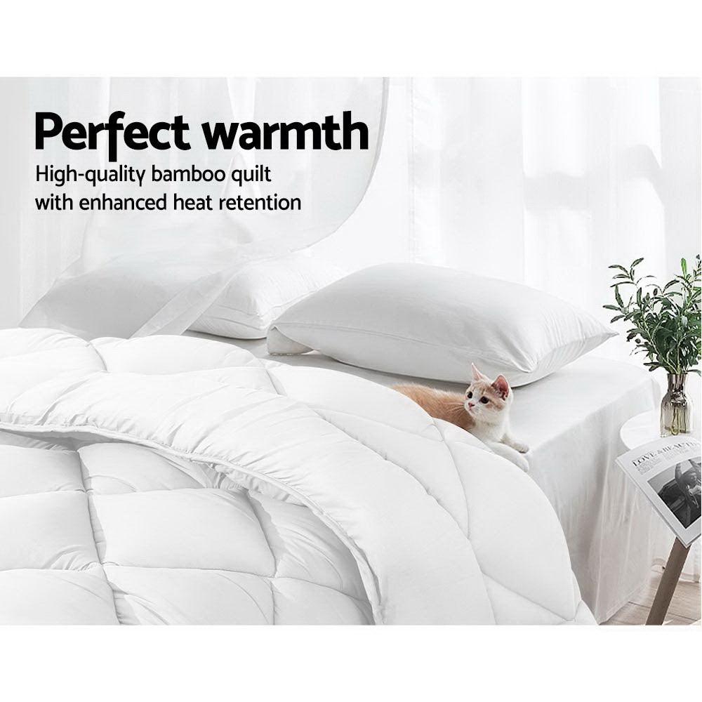 Giselle Bedding 400GSM Microfibre Bamboo Quilt Super King - Harrogates