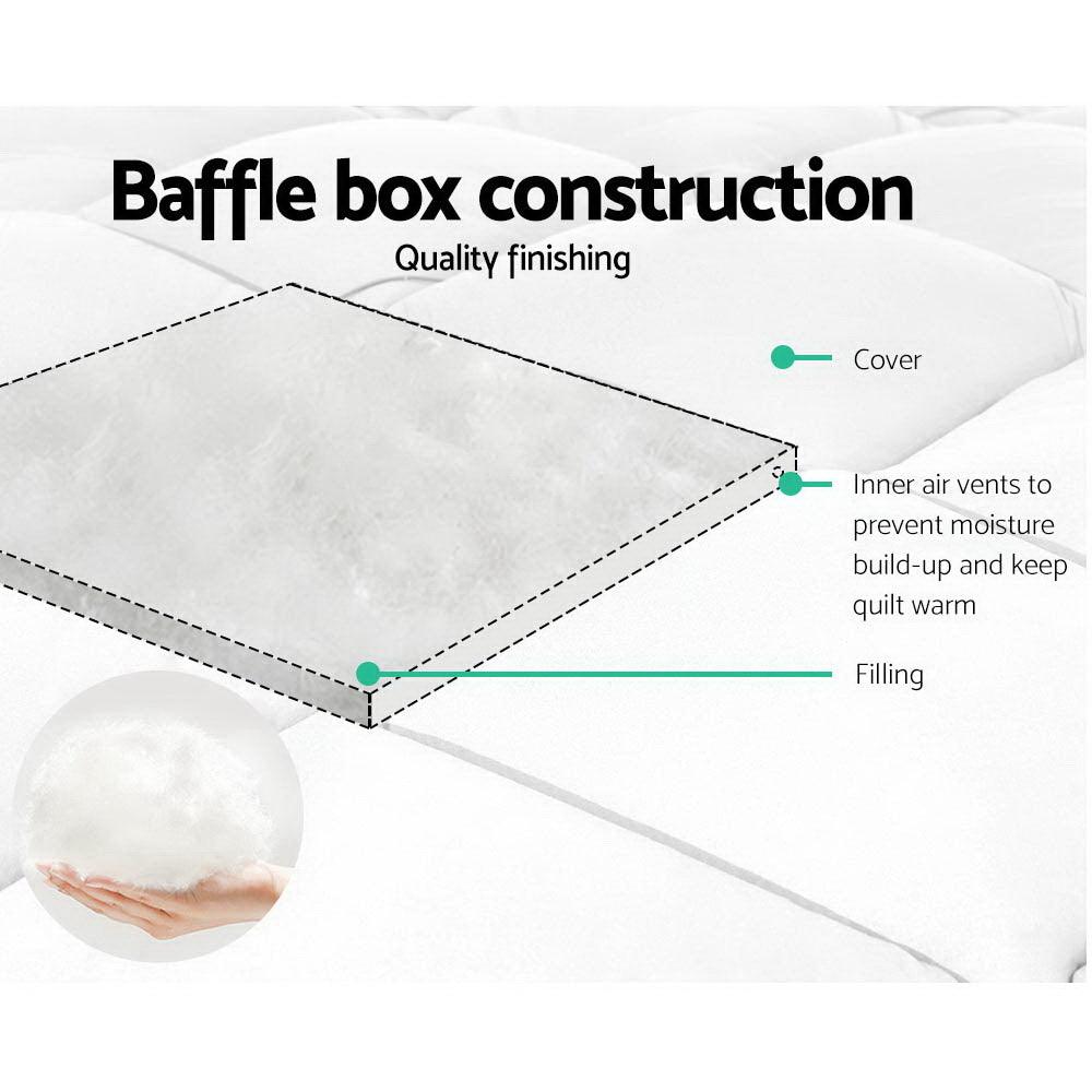 Giselle Bedding 400GSM Microfibre Bamboo Quilt Super King - Harrogates