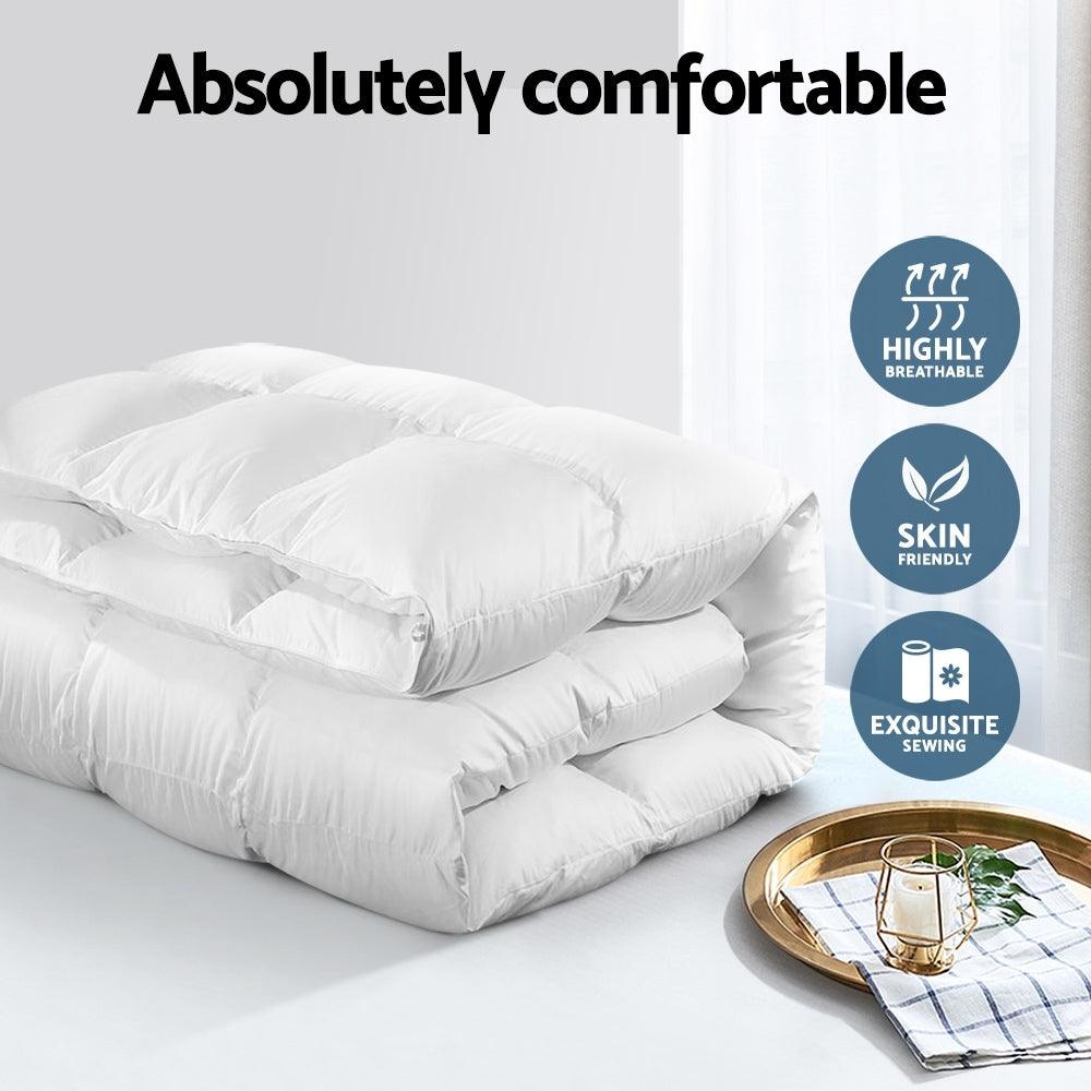 Giselle Bedding 700GSM Duck Down Feather Quilt Super King - Harrogates