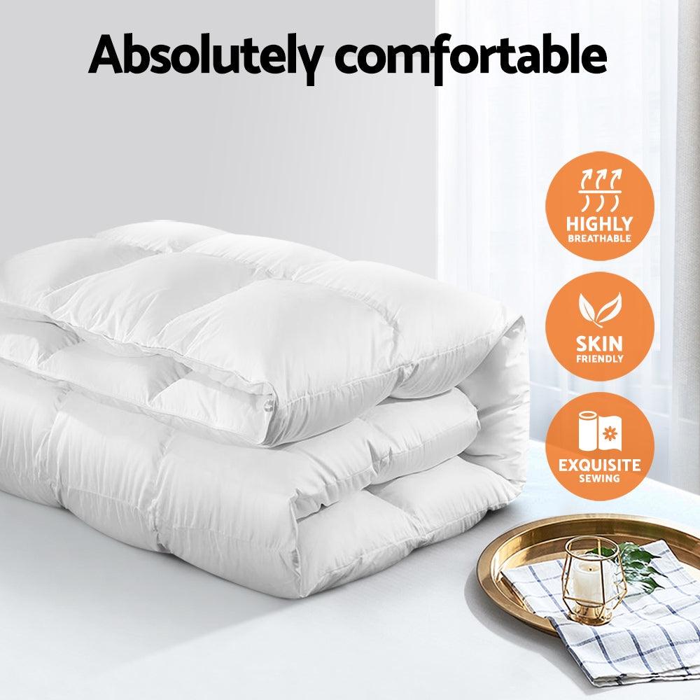 Giselle Bedding 800GSM Goose Down Feather Quilt King - Harrogates