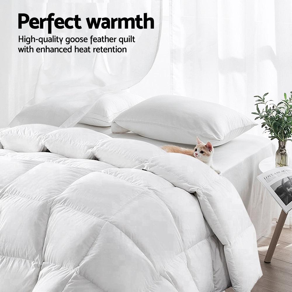 Giselle Bedding 800GSM Goose Down Feather Quilt Queen - Harrogates