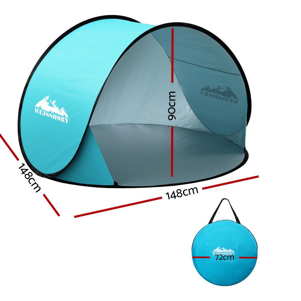Weisshorn Pop Up Beach Tent Camping Portable Sun Shade Shelter Fishing - Harrogates