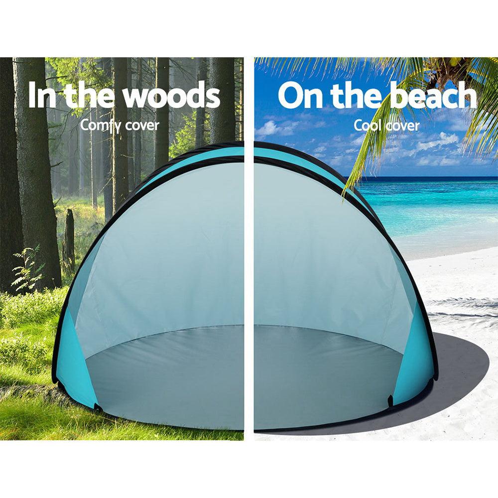 Weisshorn Pop Up Beach Tent Camping Portable Sun Shade Shelter Fishing - Harrogates