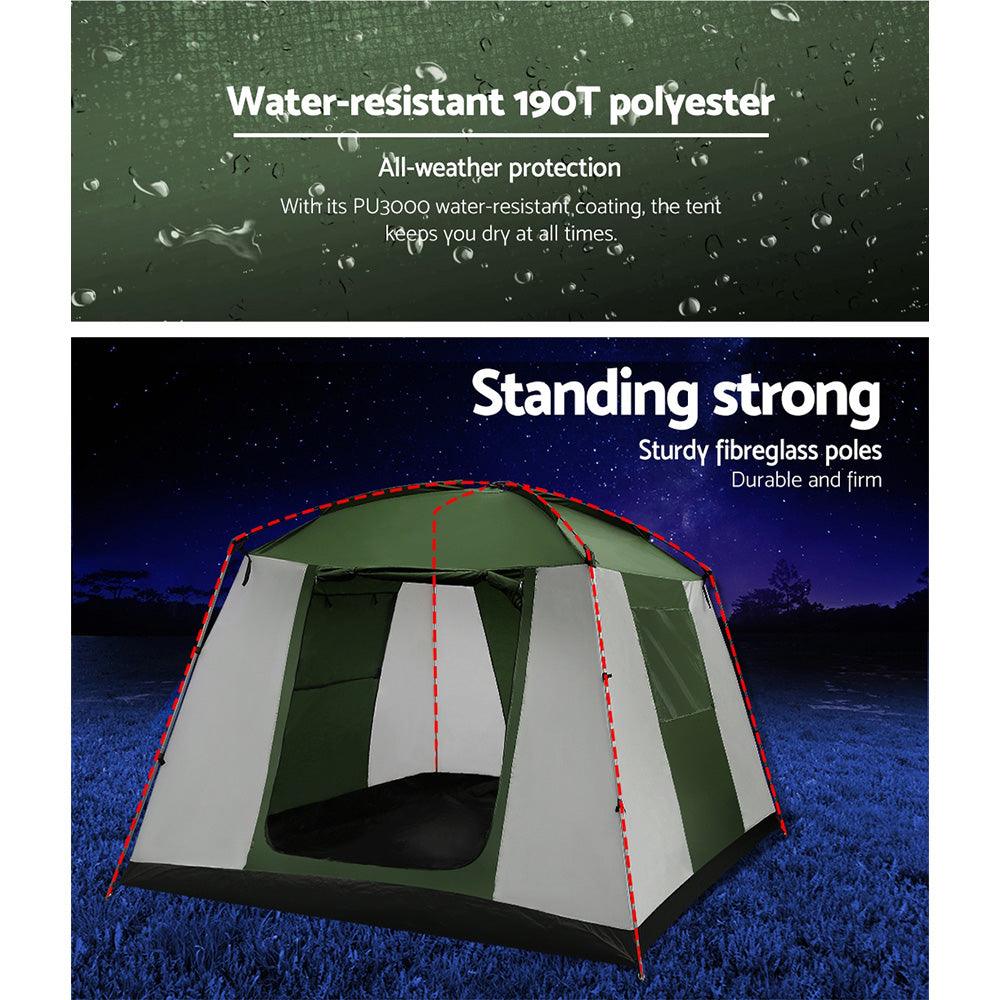 Weisshorn Camping Tent 6 Person Tents Family Hiking Dome - Harrogates