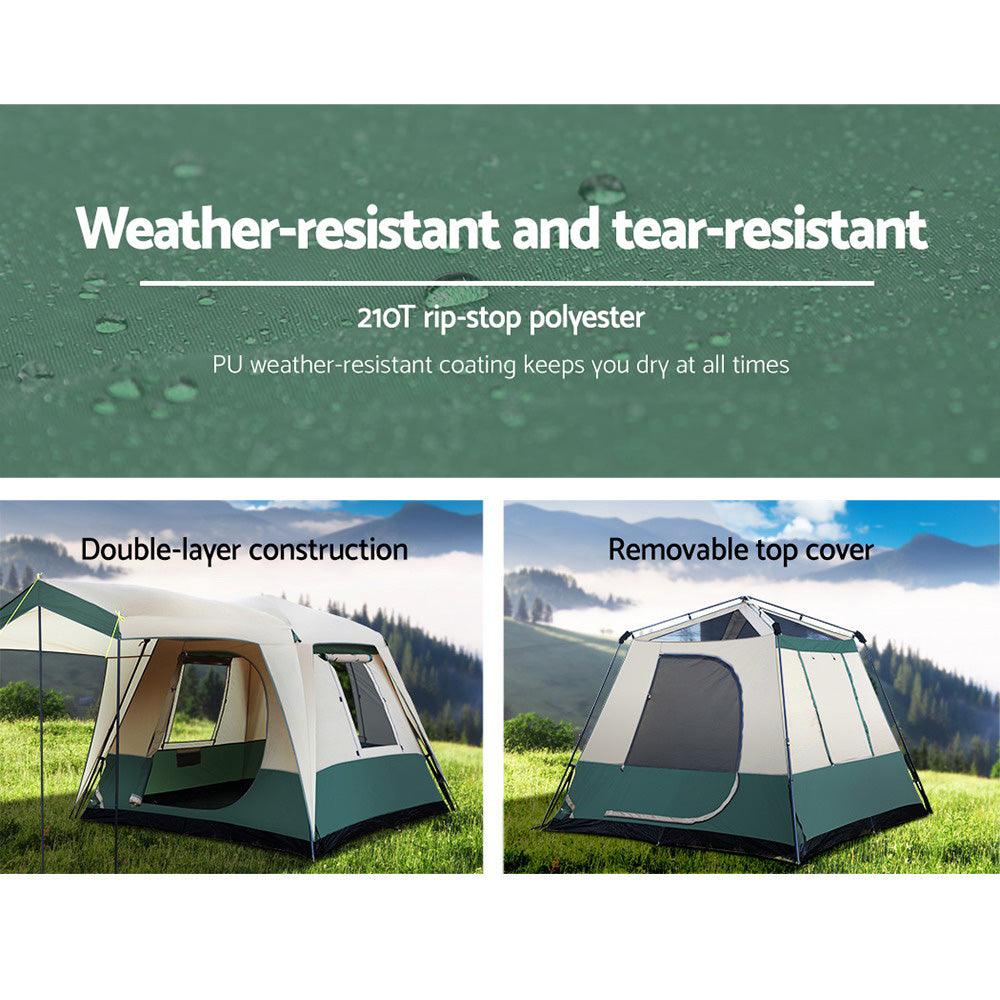 Weisshorn Instant Up Camping Tent 4 Person Pop up Tents Family Hiking Dome Camp - Harrogates