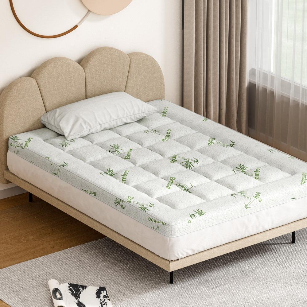 Giselle Bedding Mattress Topper Pillowtop Bamboo 7.5cm Double - Harrogates