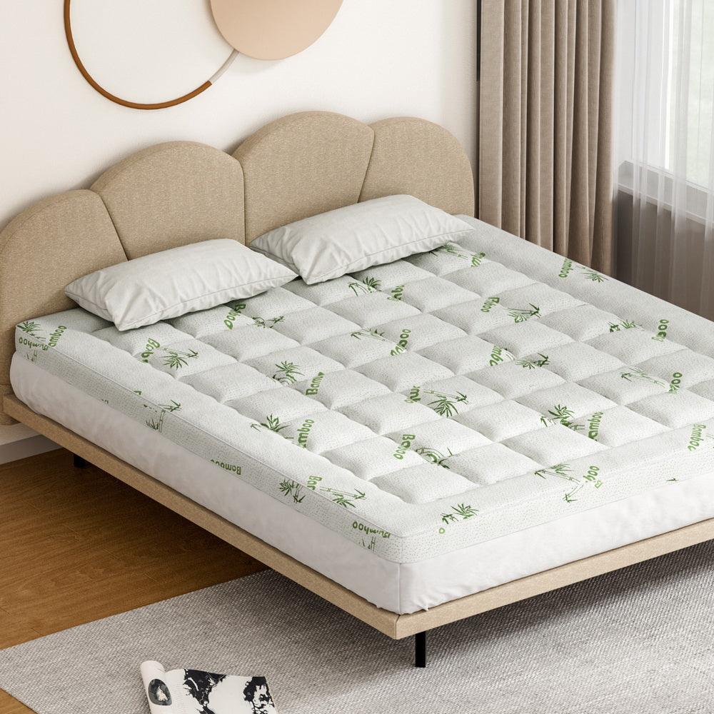Giselle Bedding Mattress Topper Pillowtop Bamboo 7.5cm King - Harrogates