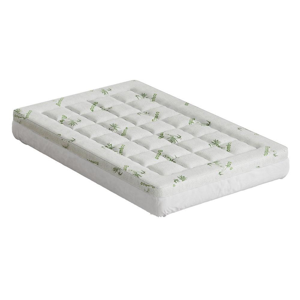 Giselle Bedding Mattress Topper Pillowtop Bamboo 7.5cm King Single - Harrogates