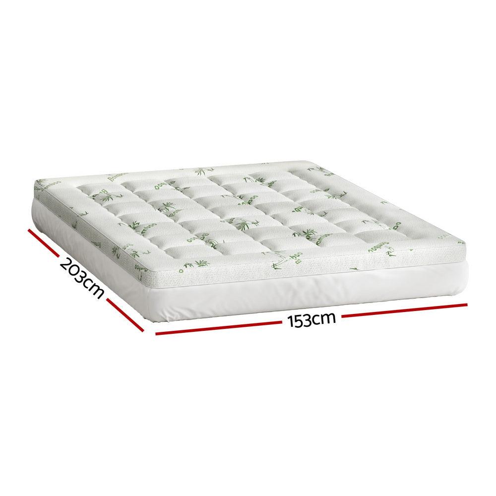 Giselle Bedding Mattress Topper Pillowtop Bamboo 7.5cm Queen - Harrogates
