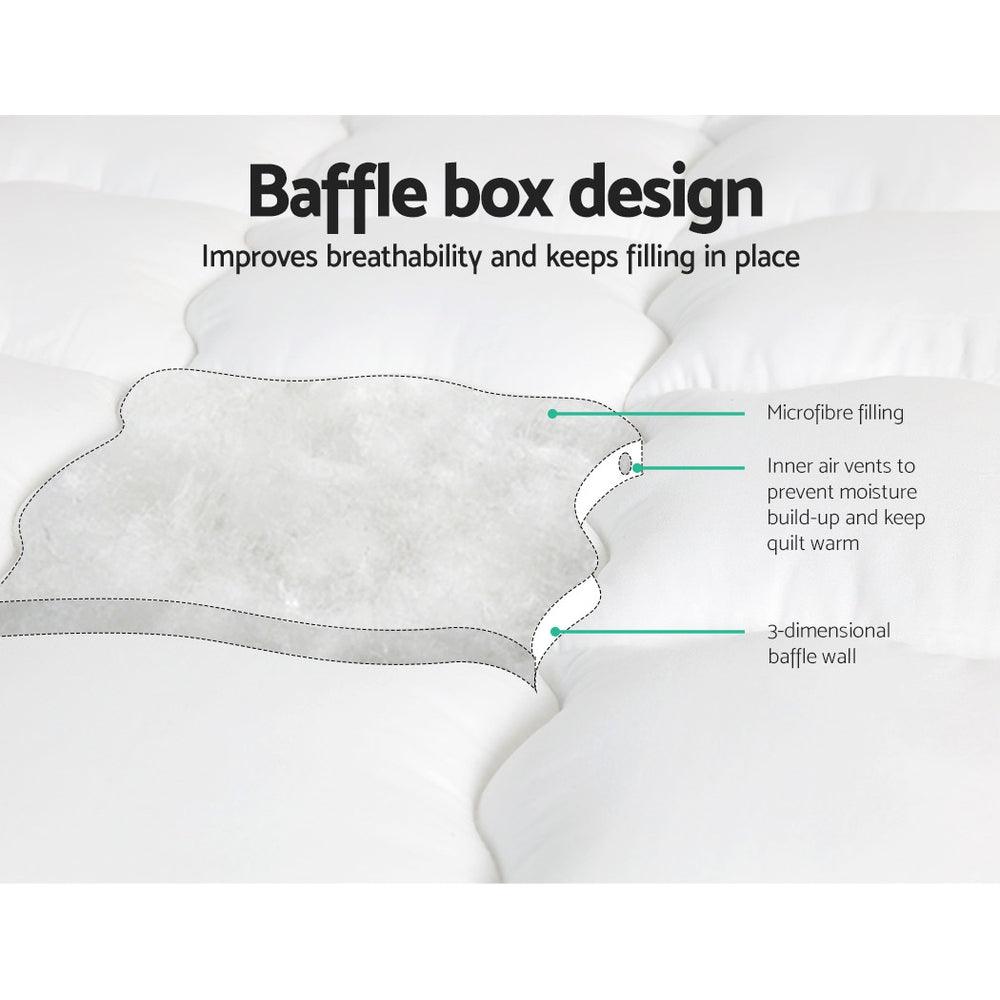 Giselle Bedding Mattress Topper Pillowtop - King Single - Harrogates