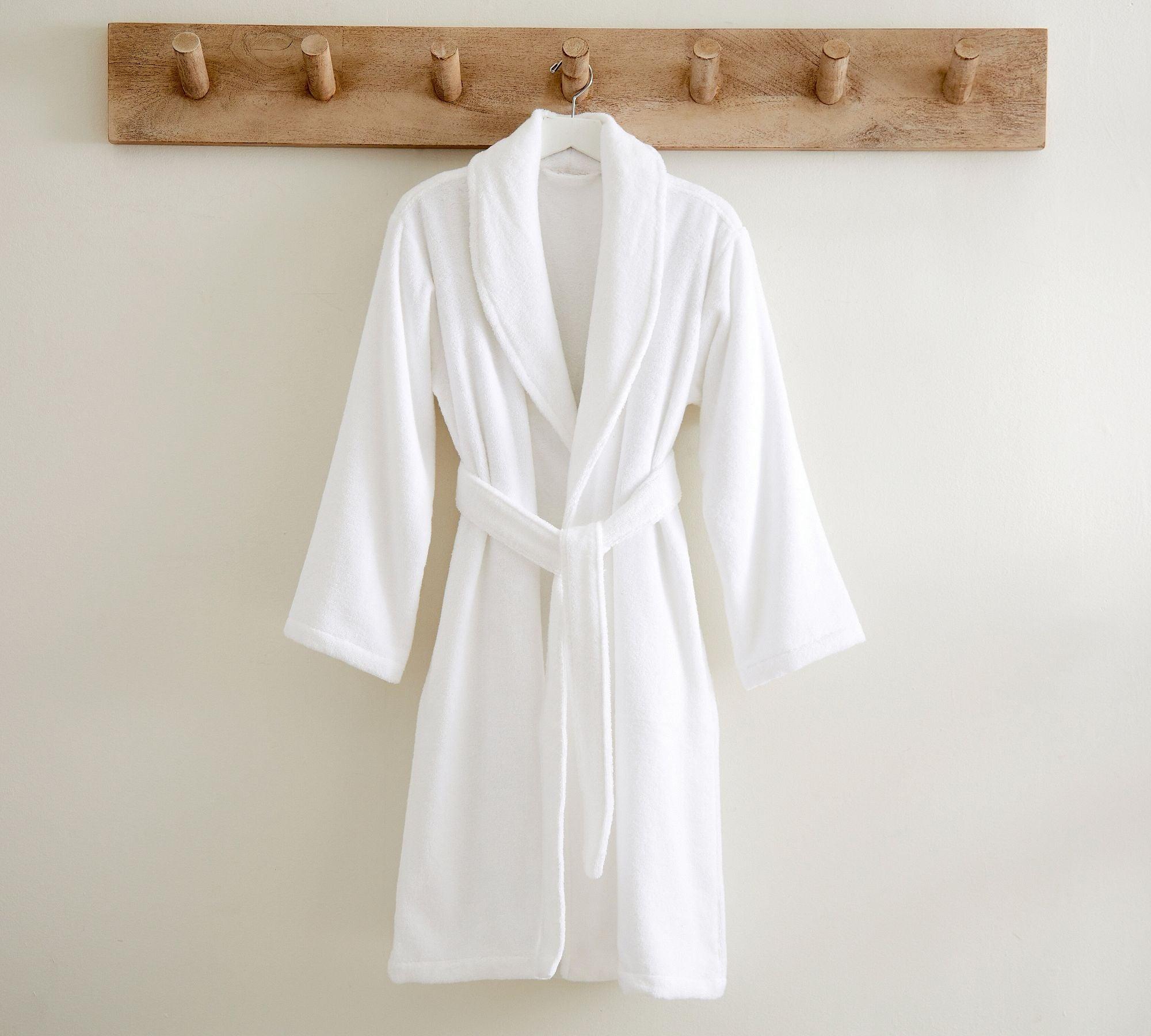 Chalet Quick Dry Terry Cotton White Large/ Xtra Large Bath Robes by Renee Taylor - Harrogates
