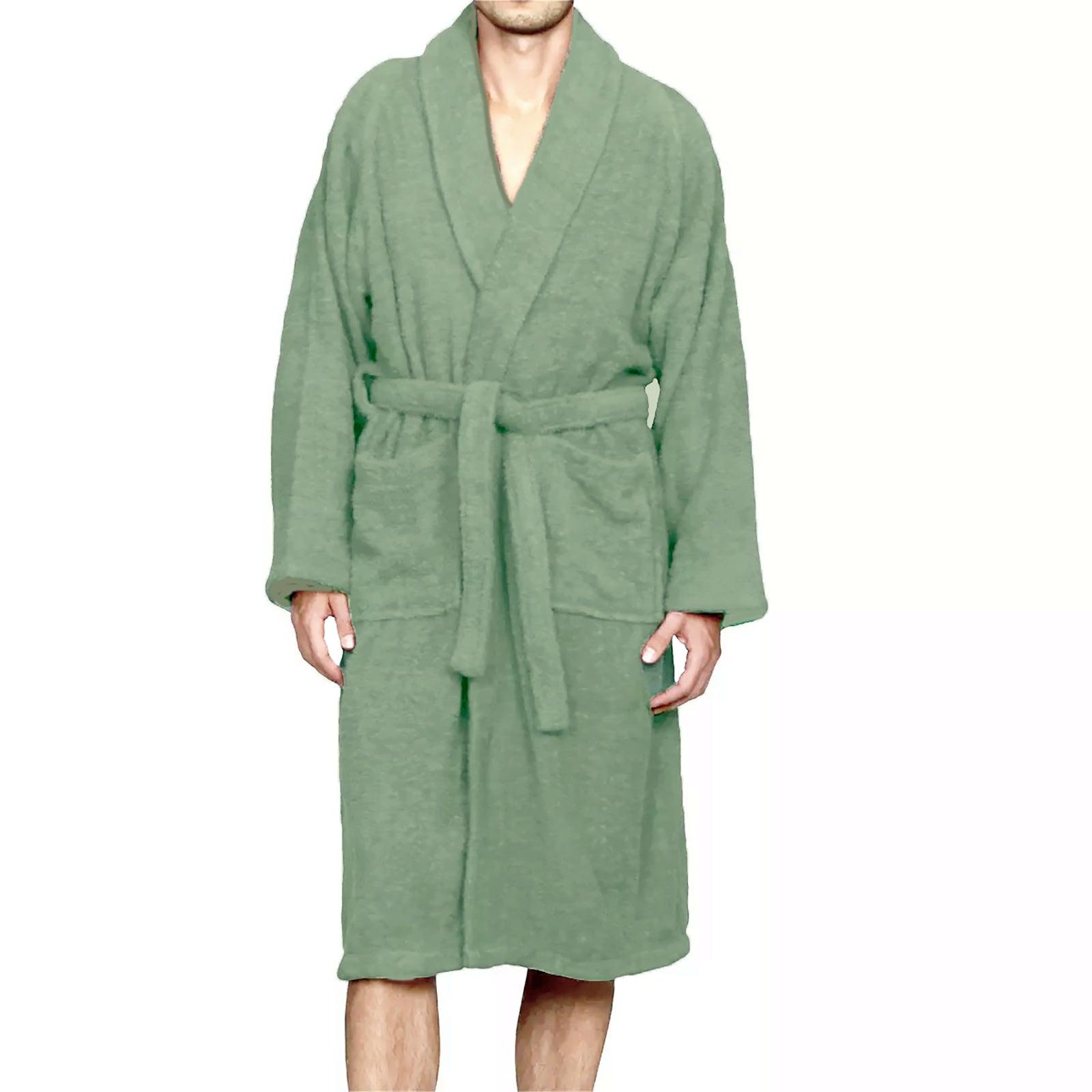 Chalet Quick Dry Terry Cotton Eucalyptus Small/ Medium Bath Robes by Renee Taylor - Harrogates
