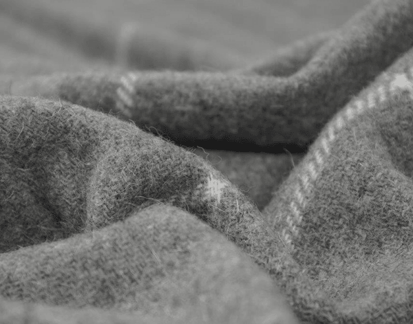 Brighton Throw - 100% NZ Wool - Grey Striped - Harrogates