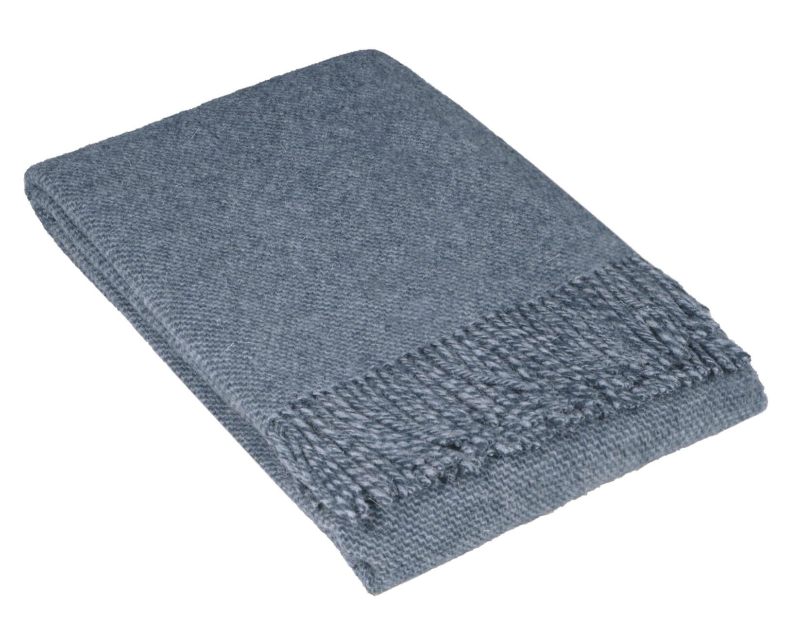 Cambridge Throw - 100% NZ Wool - Navy - Harrogates