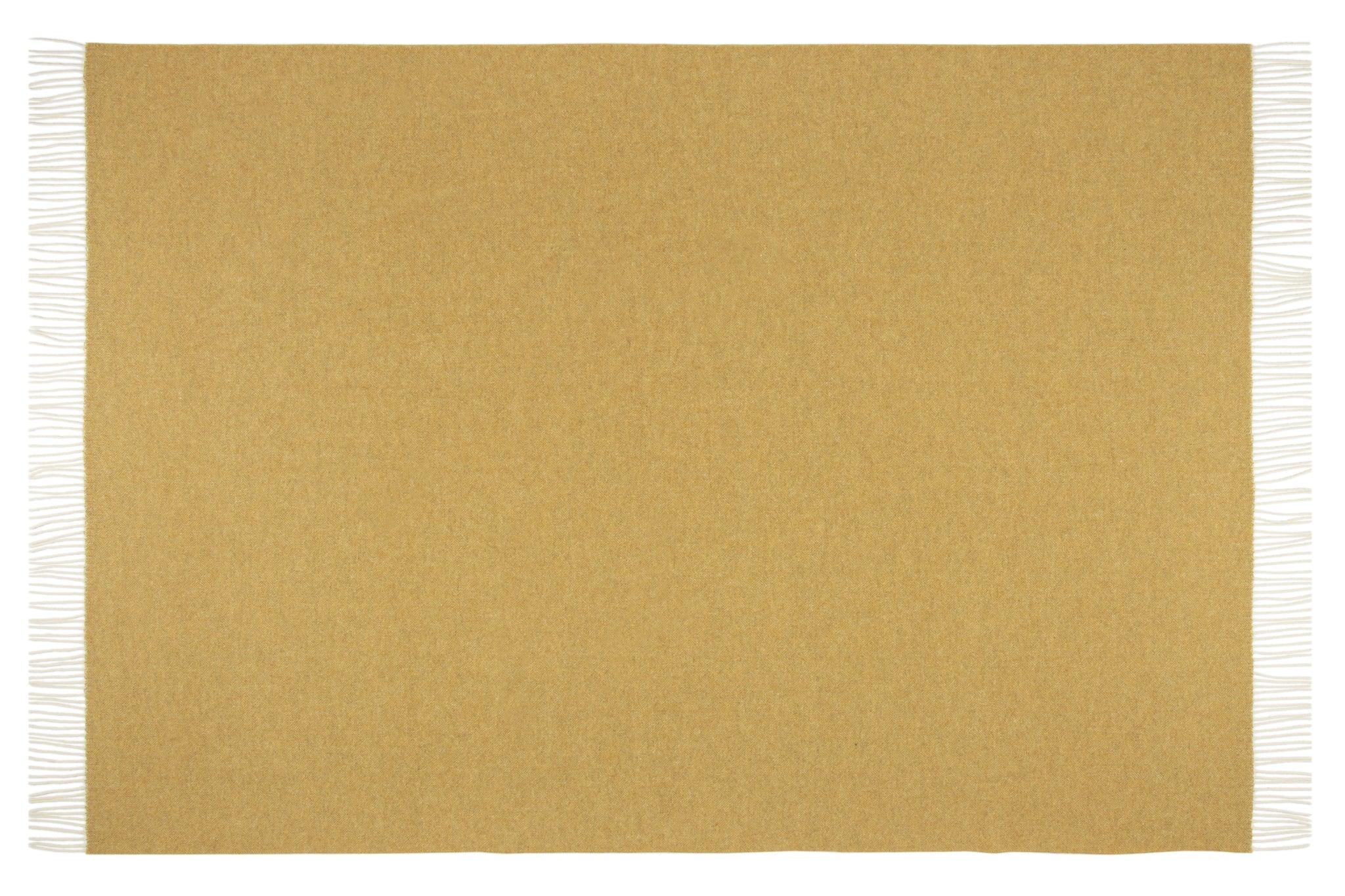 Hampton Throw - Merino Wool Blend - Ochre - Harrogates