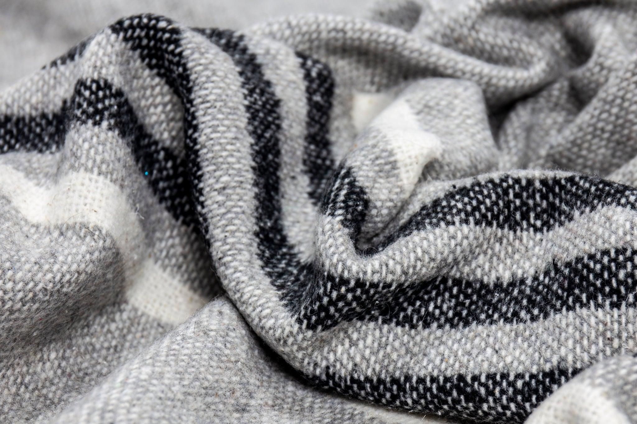 Richmond Throw - Reclaimed Wool Blend - Grey - Harrogates