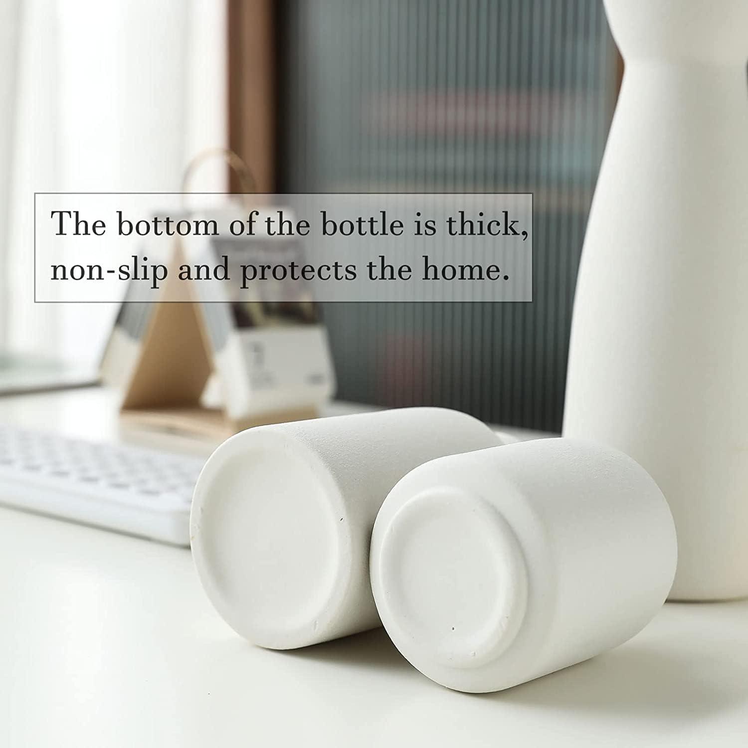 Ceramic Set of 3 Modern White Vases for Home Decor - Harrogates