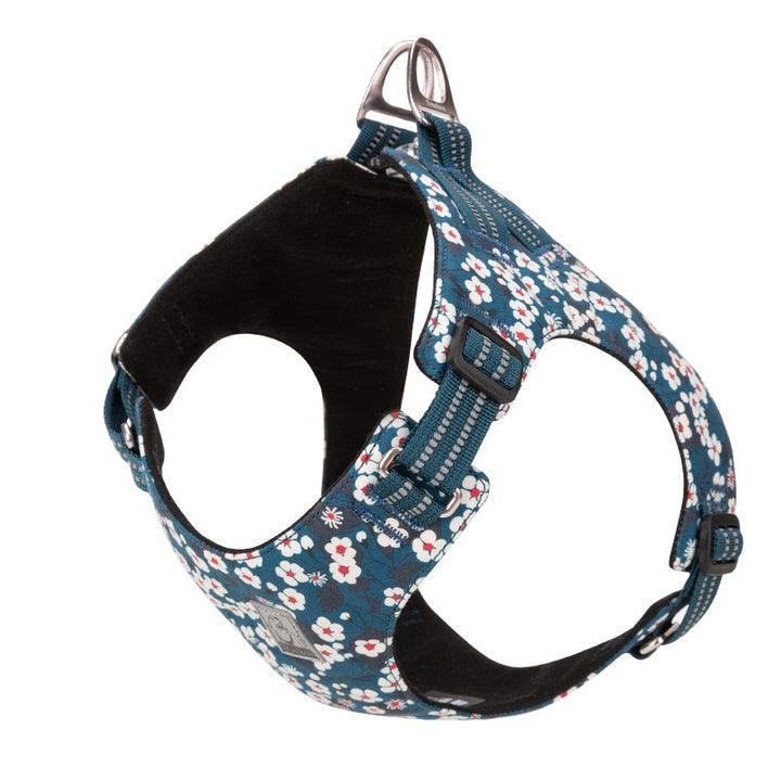 Floral Doggy Harness Saxony Blue XS - Harrogates