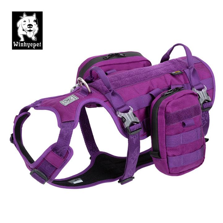 Whinhyepet Military Harness Purple M - Harrogates