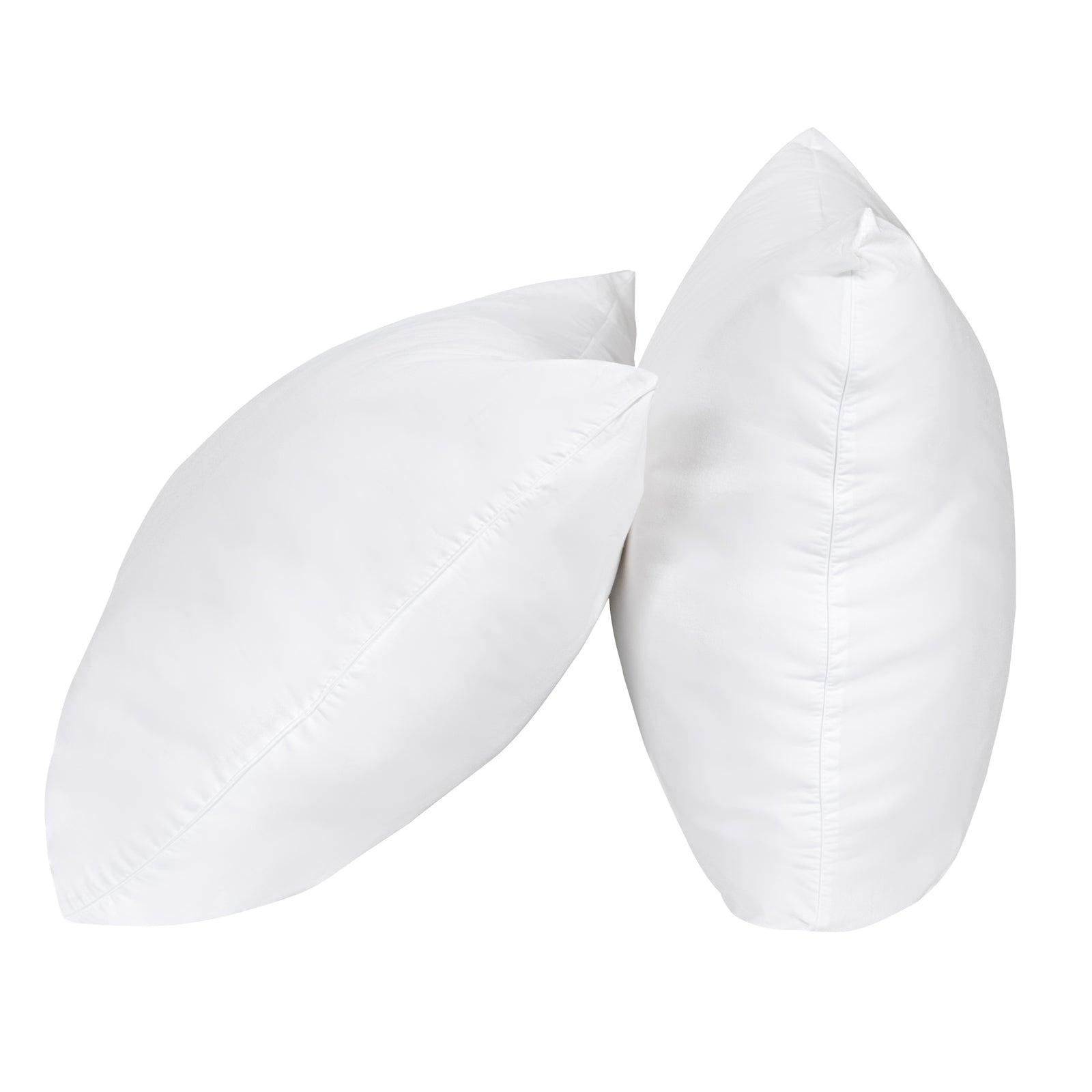 100 Percent Cotton Pillow Cover with 800g Poly Fill, Hypoallergenic, Antibacterial, and Cooling Technology 2 PK - Harrogates