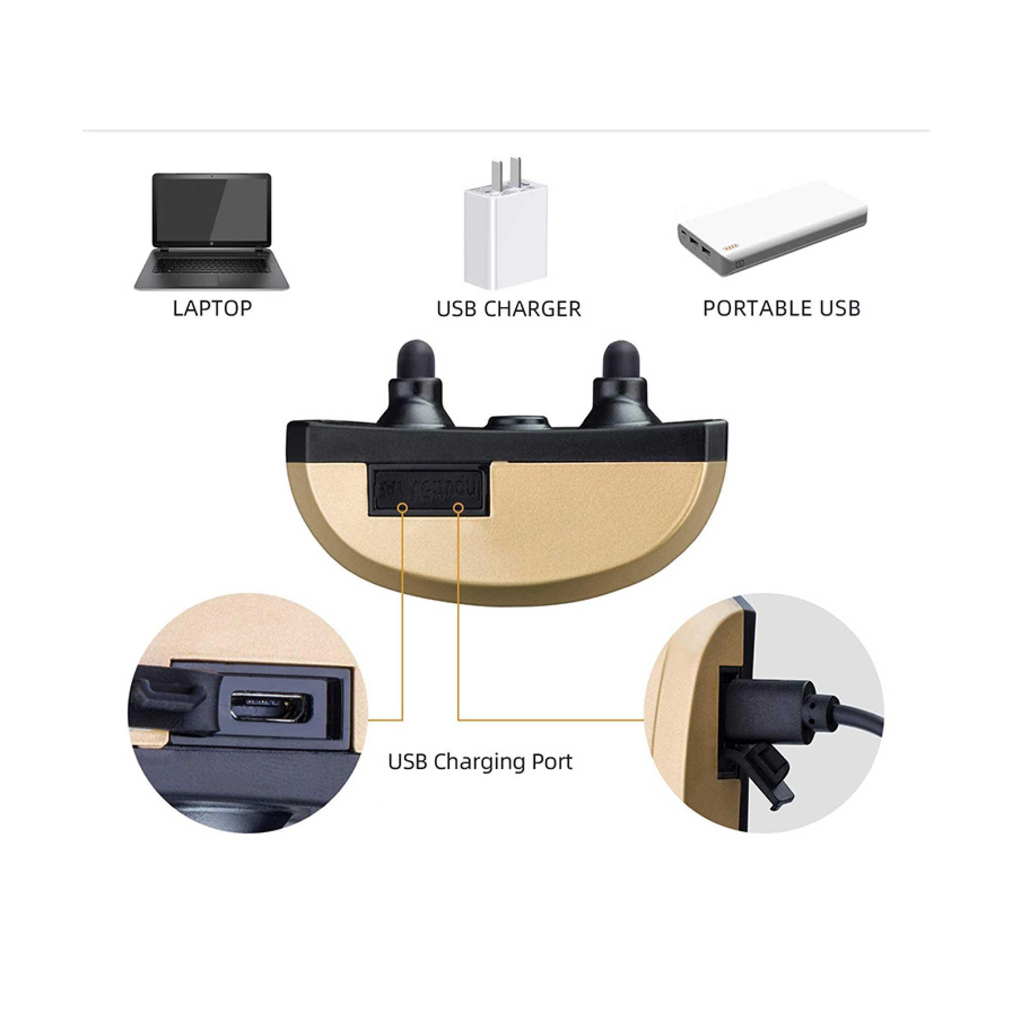 Dog Bark Collar - Sound and Vibration Automatic USB Rechargeable Training Device - Harrogates