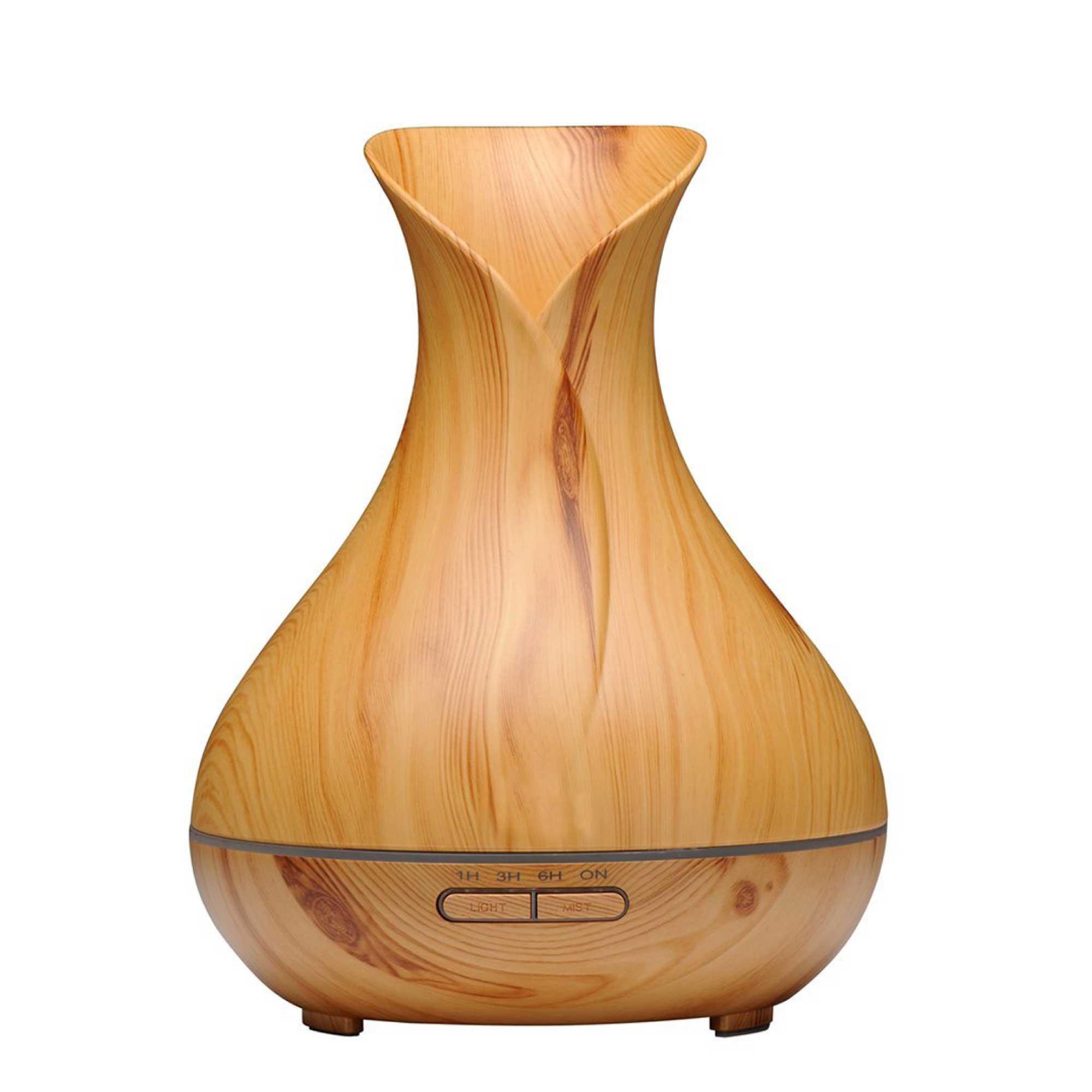 Essential Oil Aroma Diffuser Tulip Light Wood Colour Ultrasonic Mist Humidifier - Harrogates