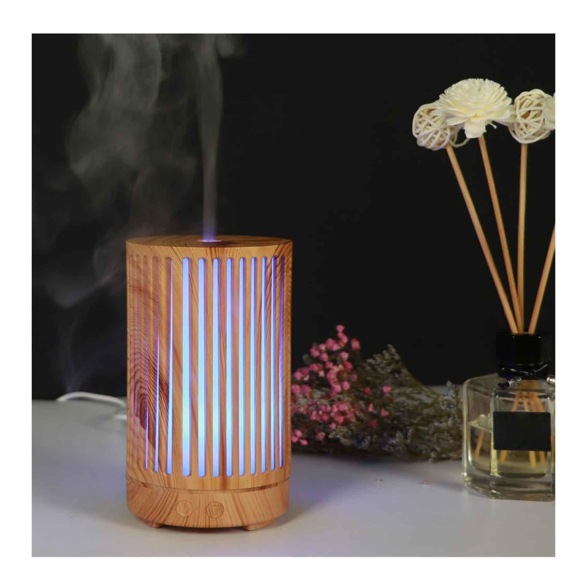 Essential Oil Aroma Diffuser - 200ml Remote Cylinder Aromatherapy Air Humidifier - Harrogates