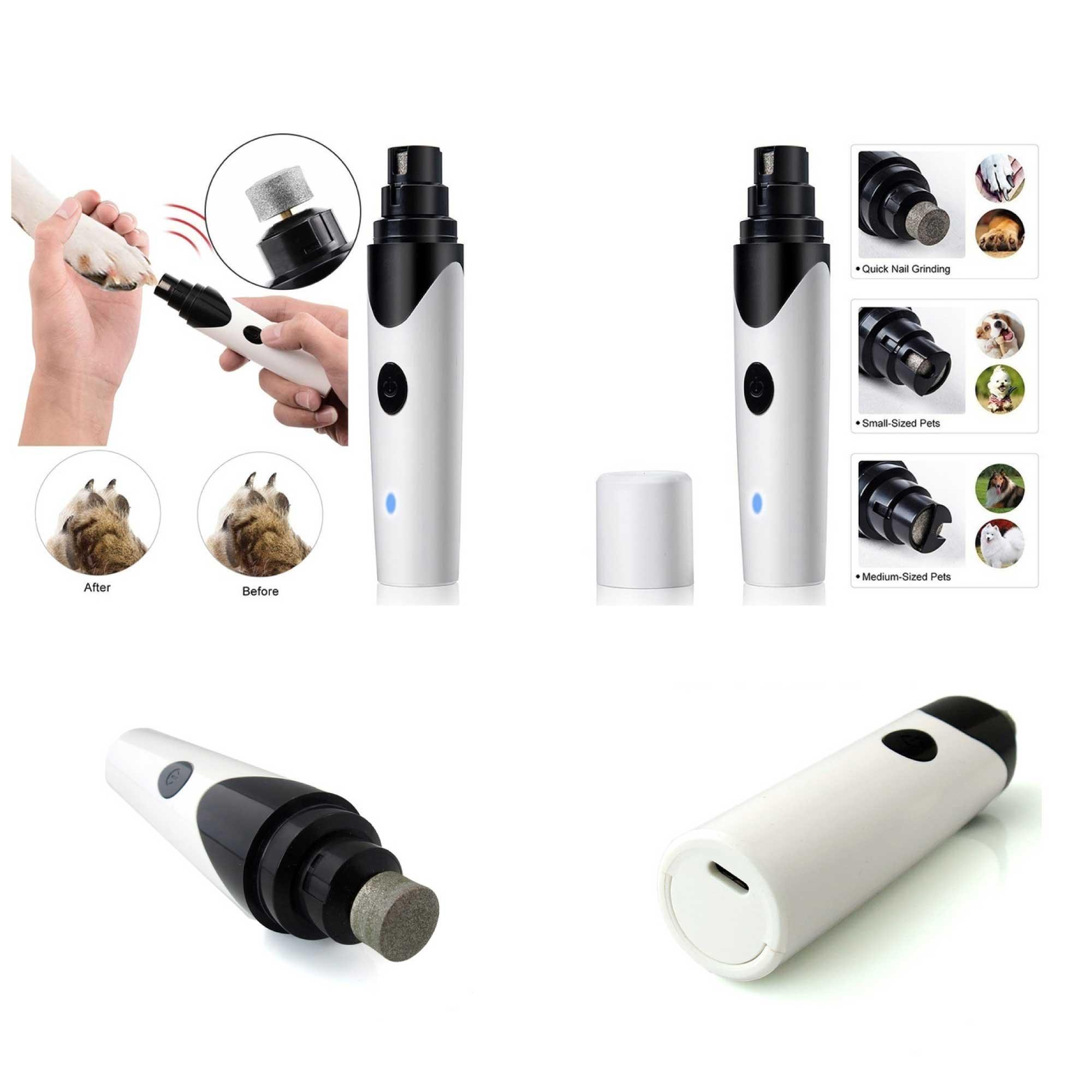Pet Nail Grinder Dog Cat Electric Trimmer Rechargeable Clipper Claw Filer N8 - Harrogates
