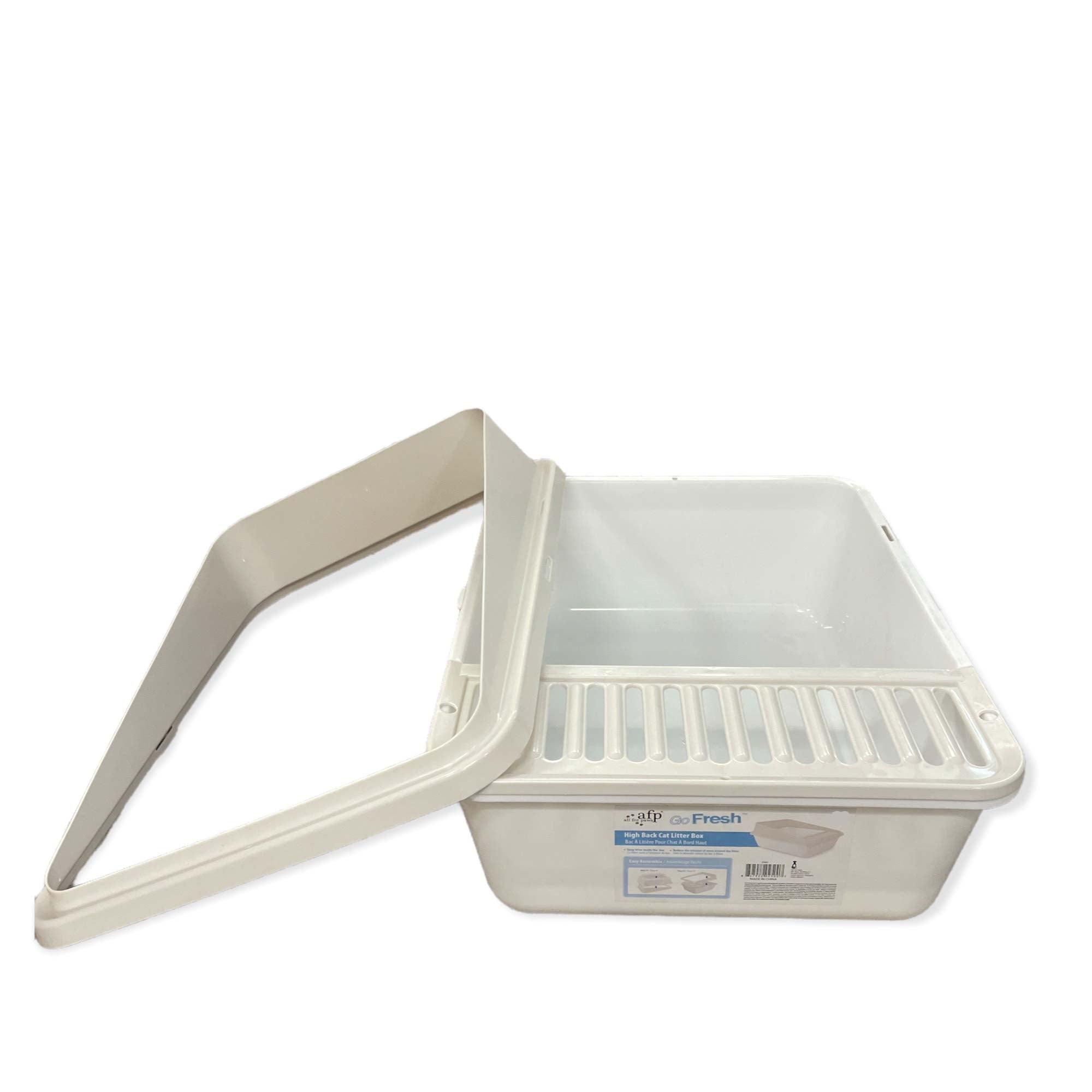 High Back Cat Litter Tray Large - Pet Fresh Clean Kitten Toilet Box - Harrogates