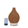 Essential Oil Aroma Diffuser and Remote - 100ml Rattan Woven Mist Humidifier - Harrogates