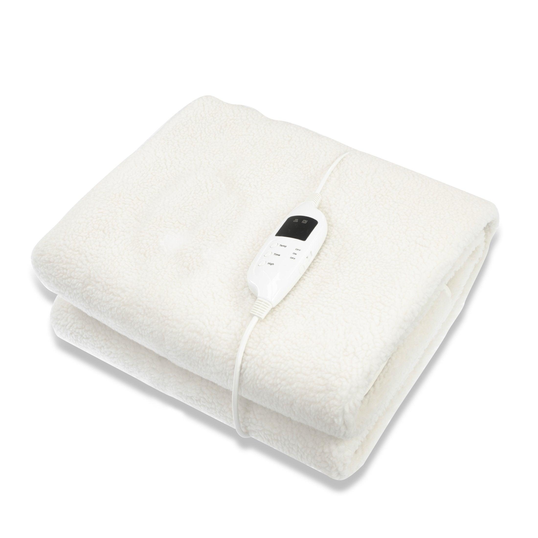 Laura Hill Heated Electric Blanket Fitted Fleece Underlay Throw Single - Harrogates