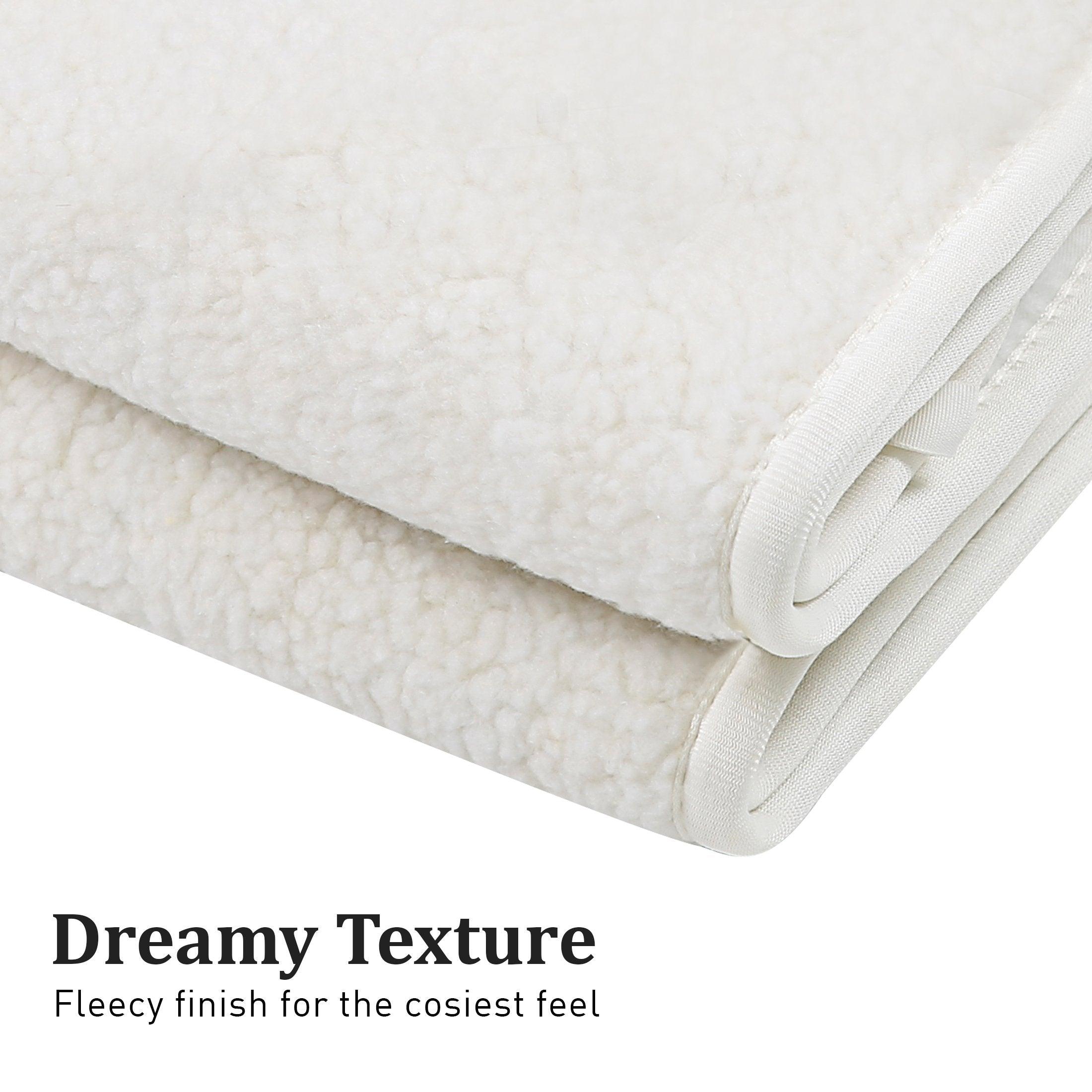 Laura Hill Heated Electric Blanket Fitted Fleece Underlay Throw Single - Harrogates