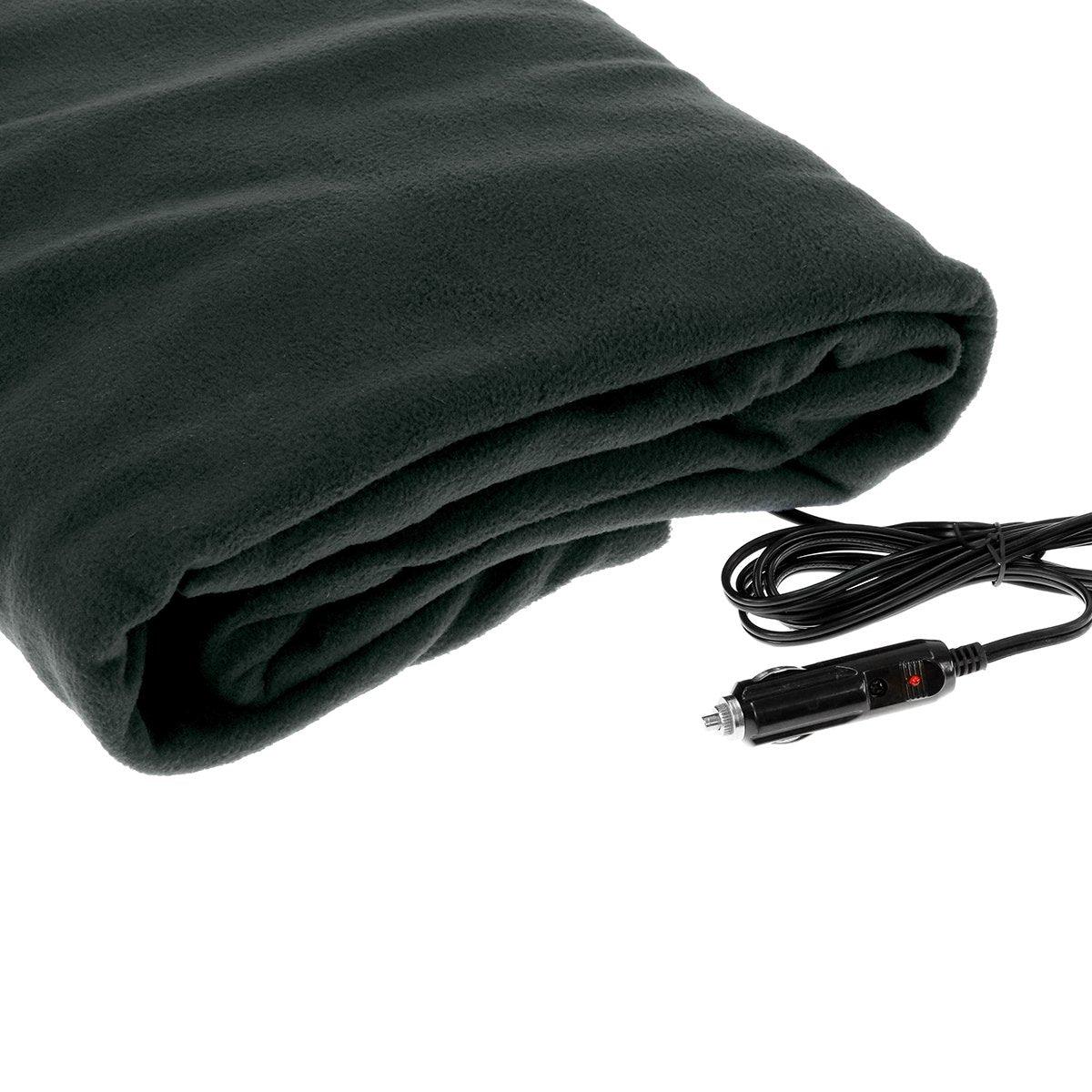 Laura Hill Heated Electric Car Blanket 150x110cm 12v - Black - Harrogates