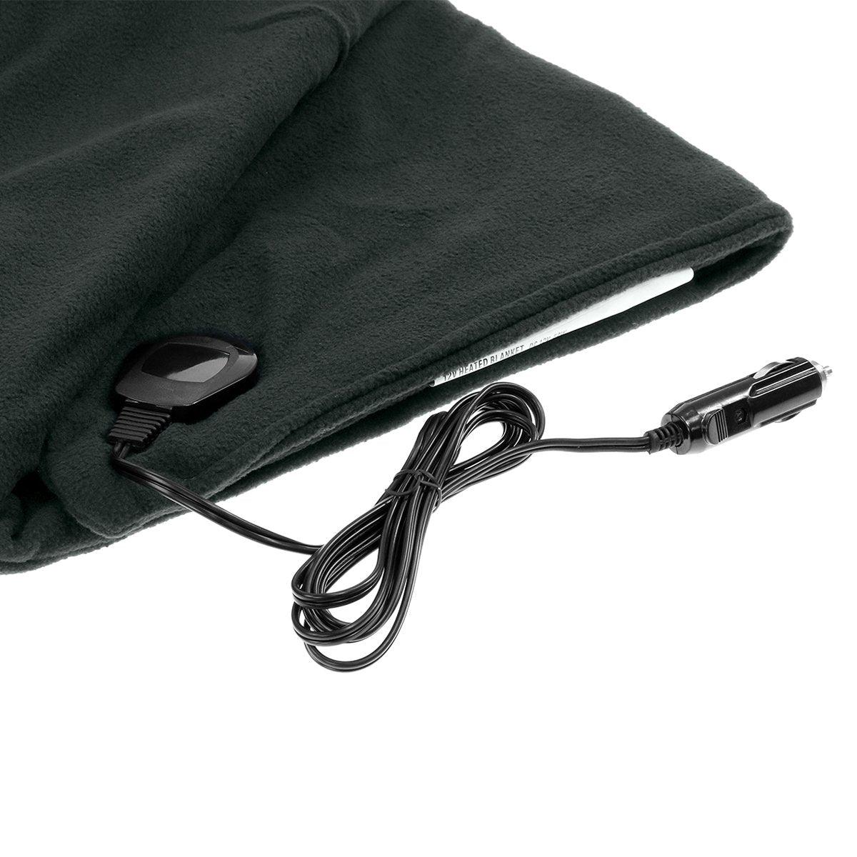 Laura Hill Heated Electric Car Blanket 150x110cm 12v - Black - Harrogates