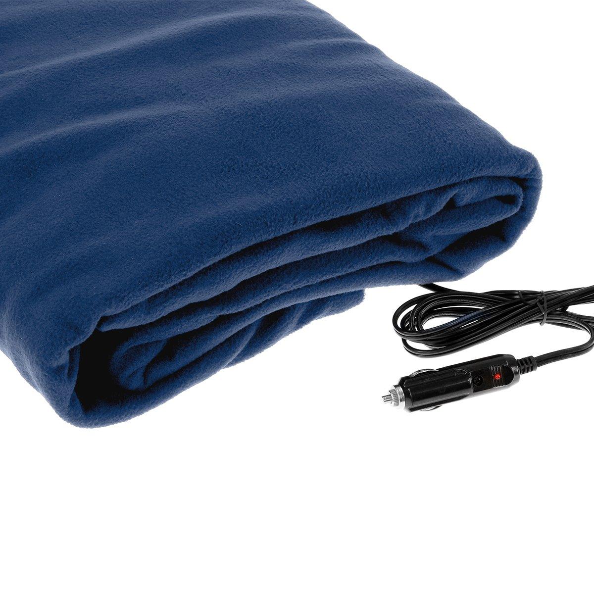 Laura Hill Heated Electric Car Blanket 150x110cm 12v - Navy Blue - Harrogates