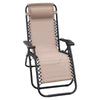 Wallaroo Zero Gravity Reclining Deck Lounge Sun Beach Chair Outdoor Folding Camping - Beige